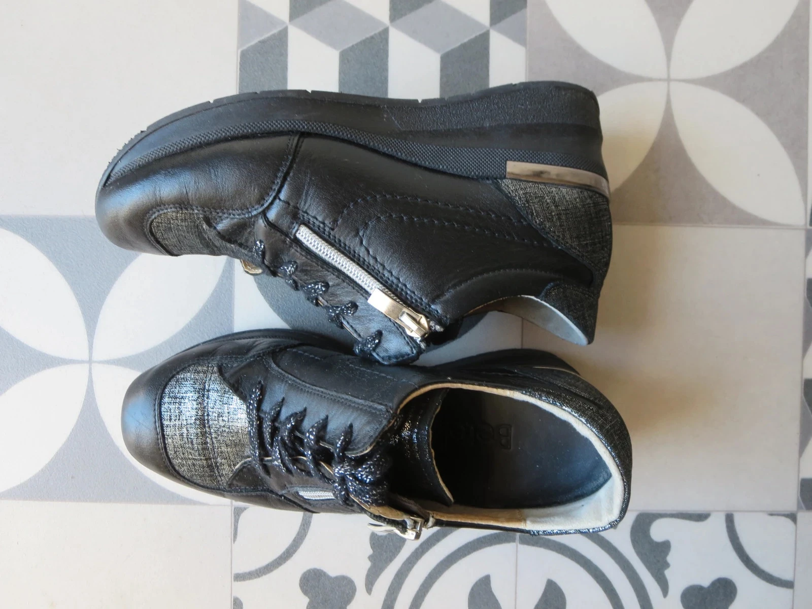 Chaussures cuir noir élégantes +7 cm (très bon état) – photo 3